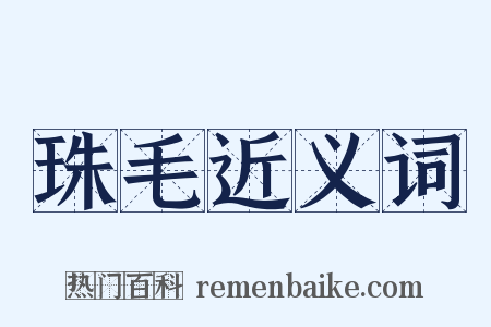 珠毛近义词是什么意思的图片